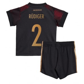 Germany Antonio Rudiger #2 Replica Away Stadium Kit for Kids World Cup 2022 Short Sleeve (+ pants)